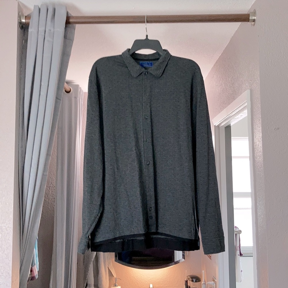 David Donahue gray button down size xl